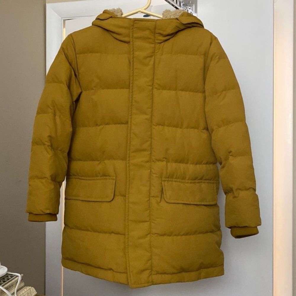 Uniqlo Mustard Girls Coat 7-8Y